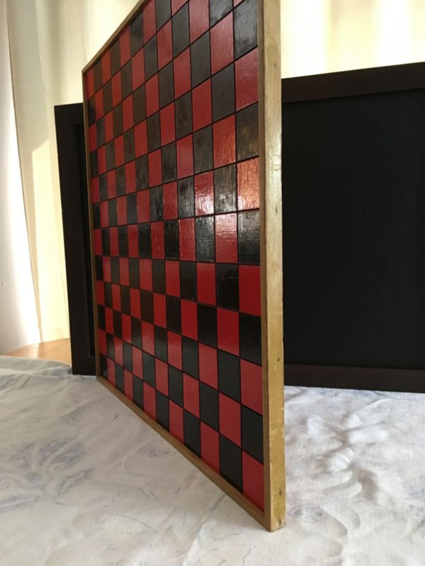 Grand damier 12 x 12 (144 cases) rouge/noir